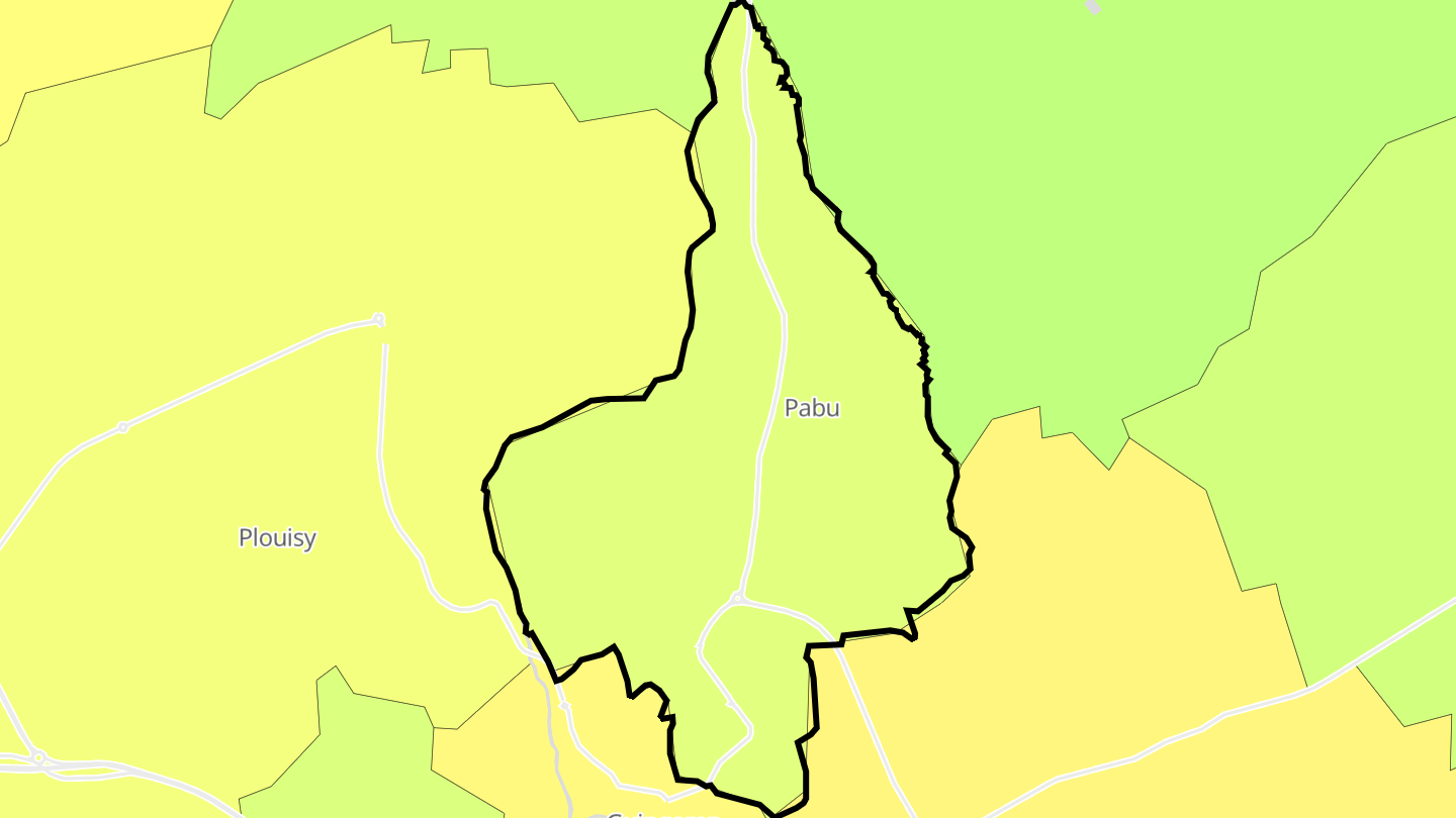 Carte des prix de l'immobilier Pabu