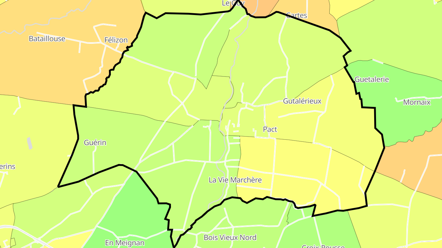 Carte des prix de l'immobilier Pact