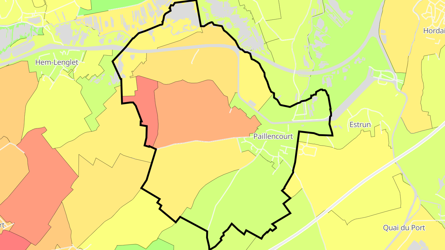 Carte des prix de l'immobilier Paillencourt