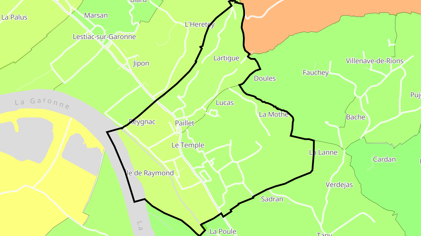 Carte des prix de l'immobilier Paillet