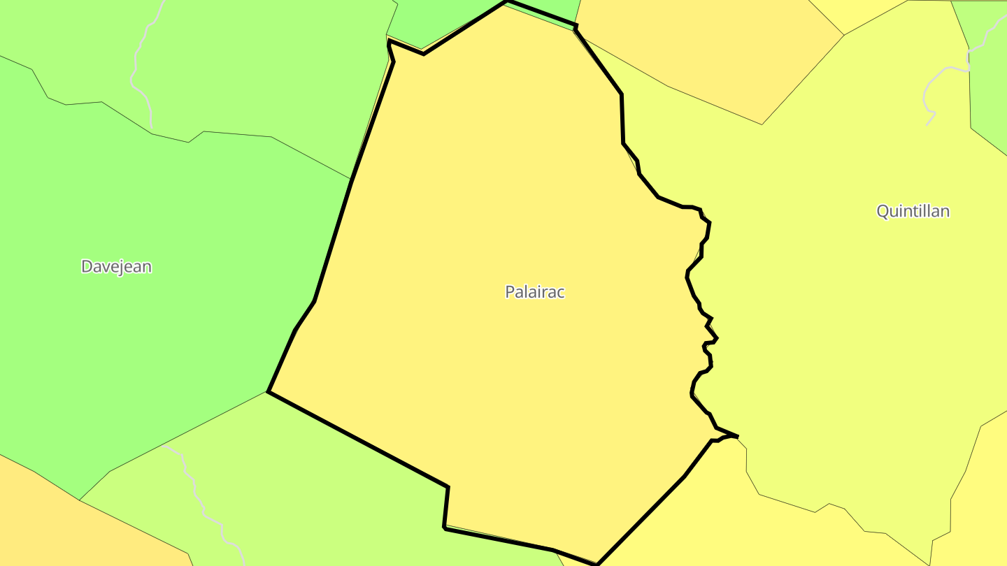 Carte des prix de l'immobilier Palairac