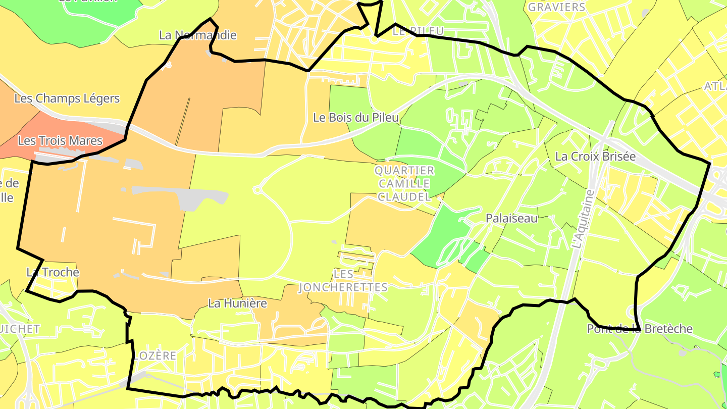 Carte des prix de l'immobilier Palaiseau