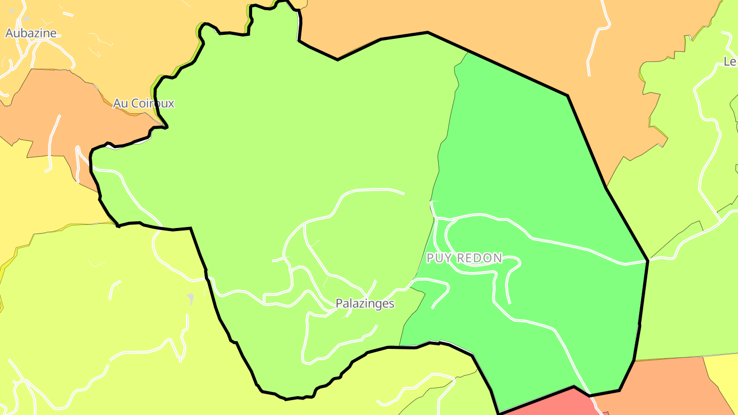 Carte des prix de l'immobilier Palazinges