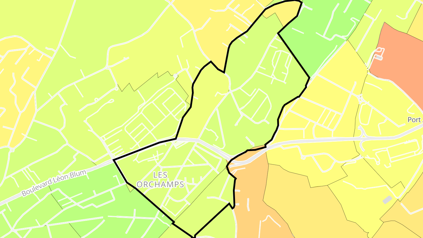 Carte des prix de l'immobilier Palente