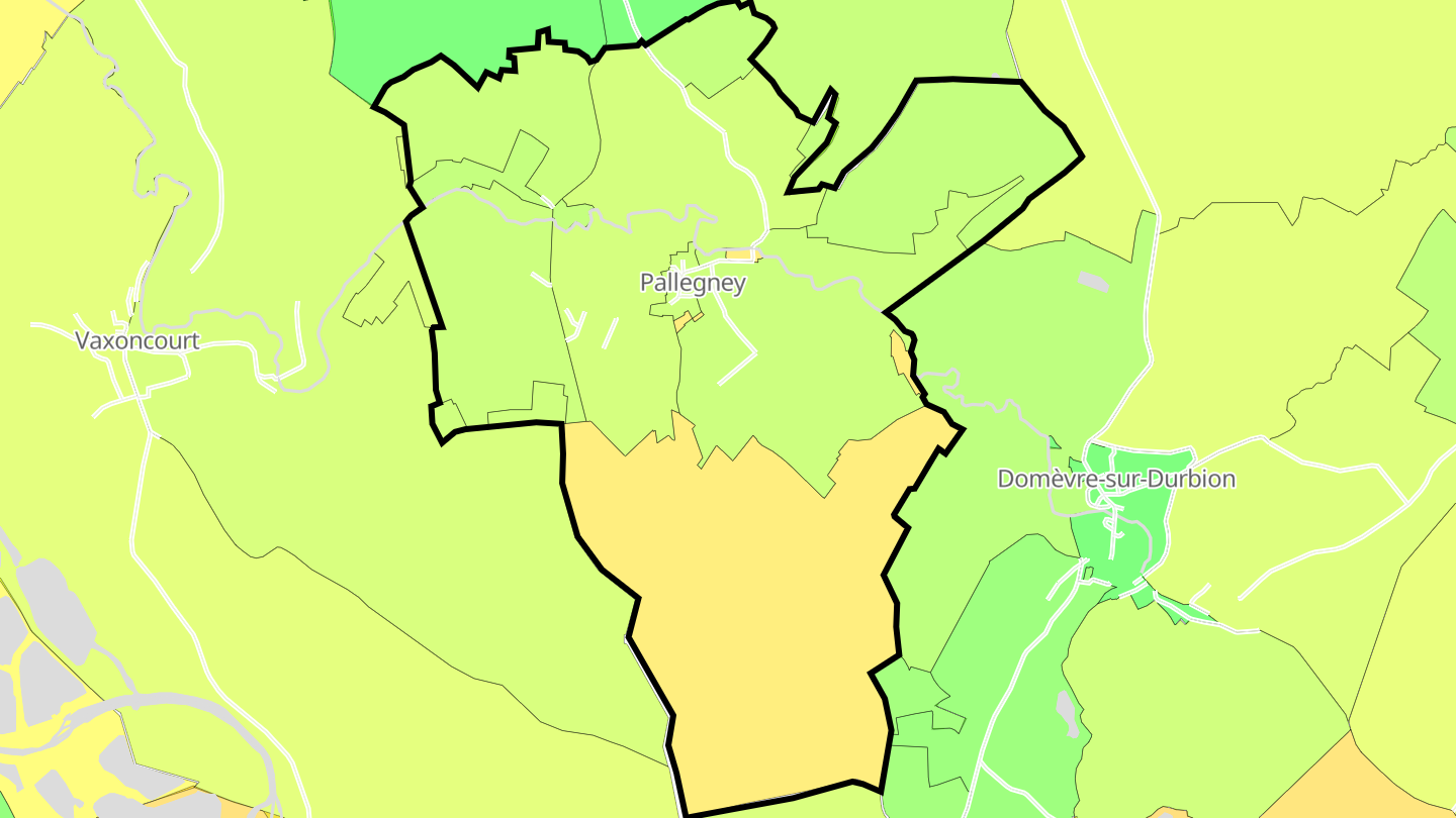 Carte des prix de l'immobilier Pallegney