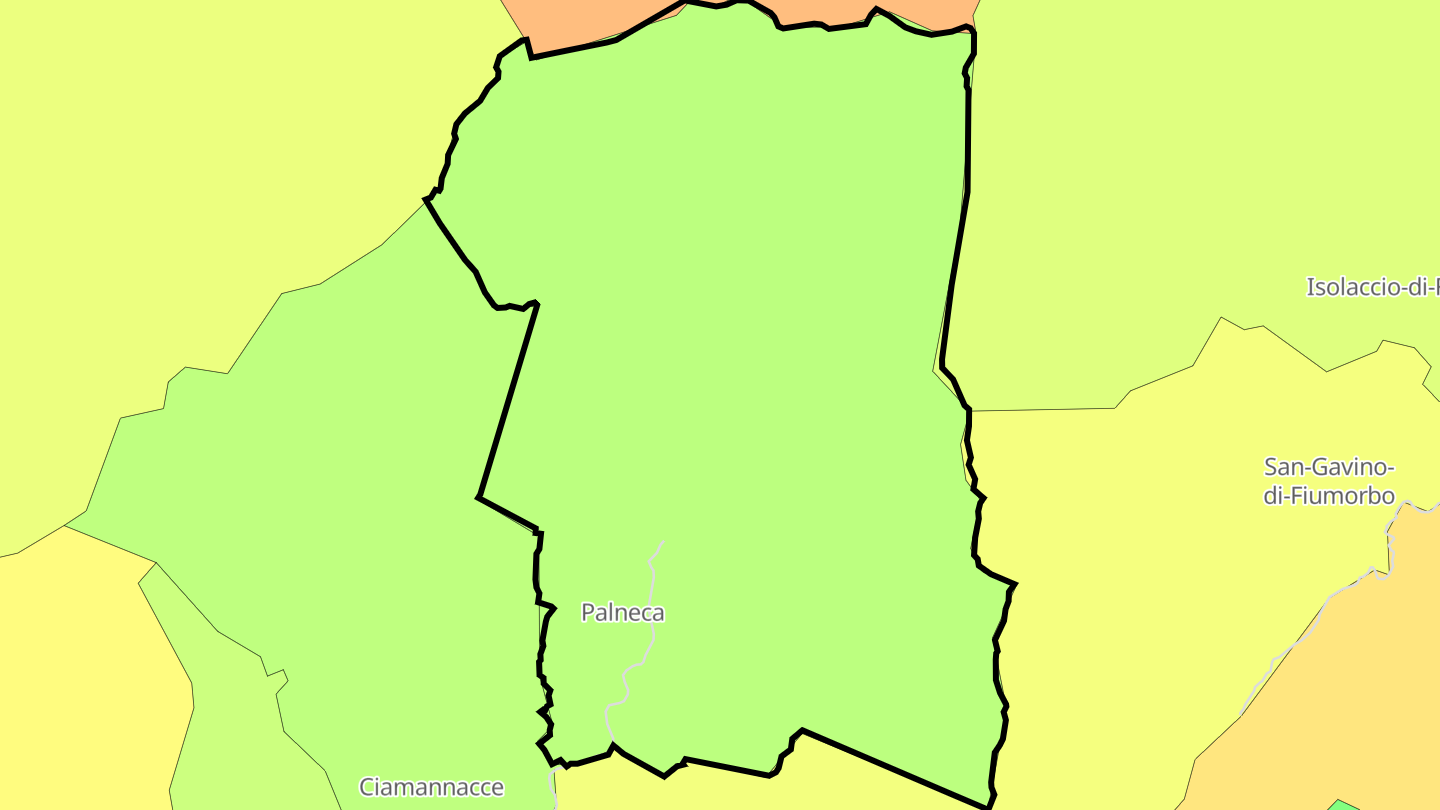 Carte des prix de l'immobilier Palneca