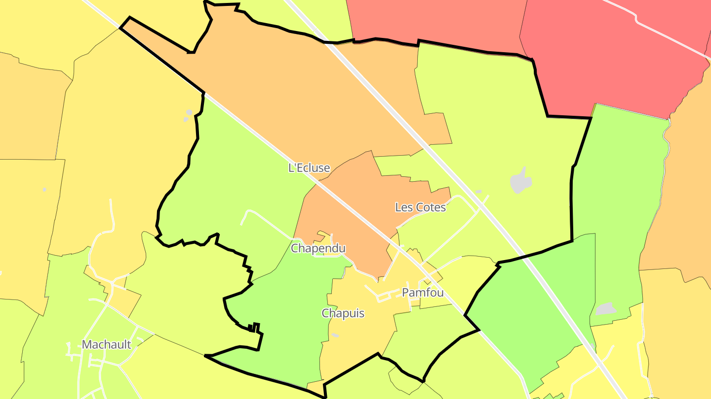 Carte des prix de l'immobilier Pamfou