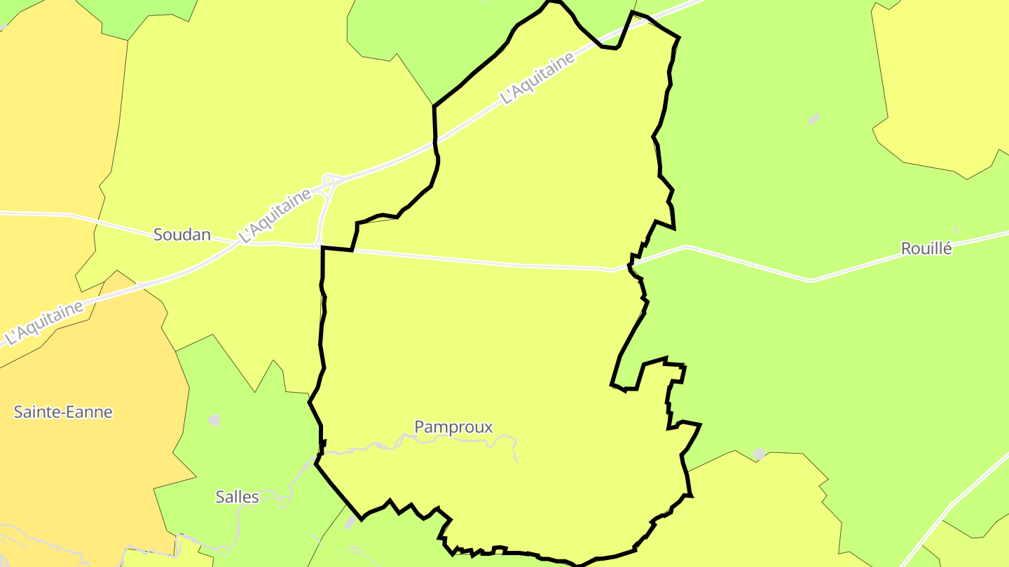 Carte des prix de l'immobilier Pamproux