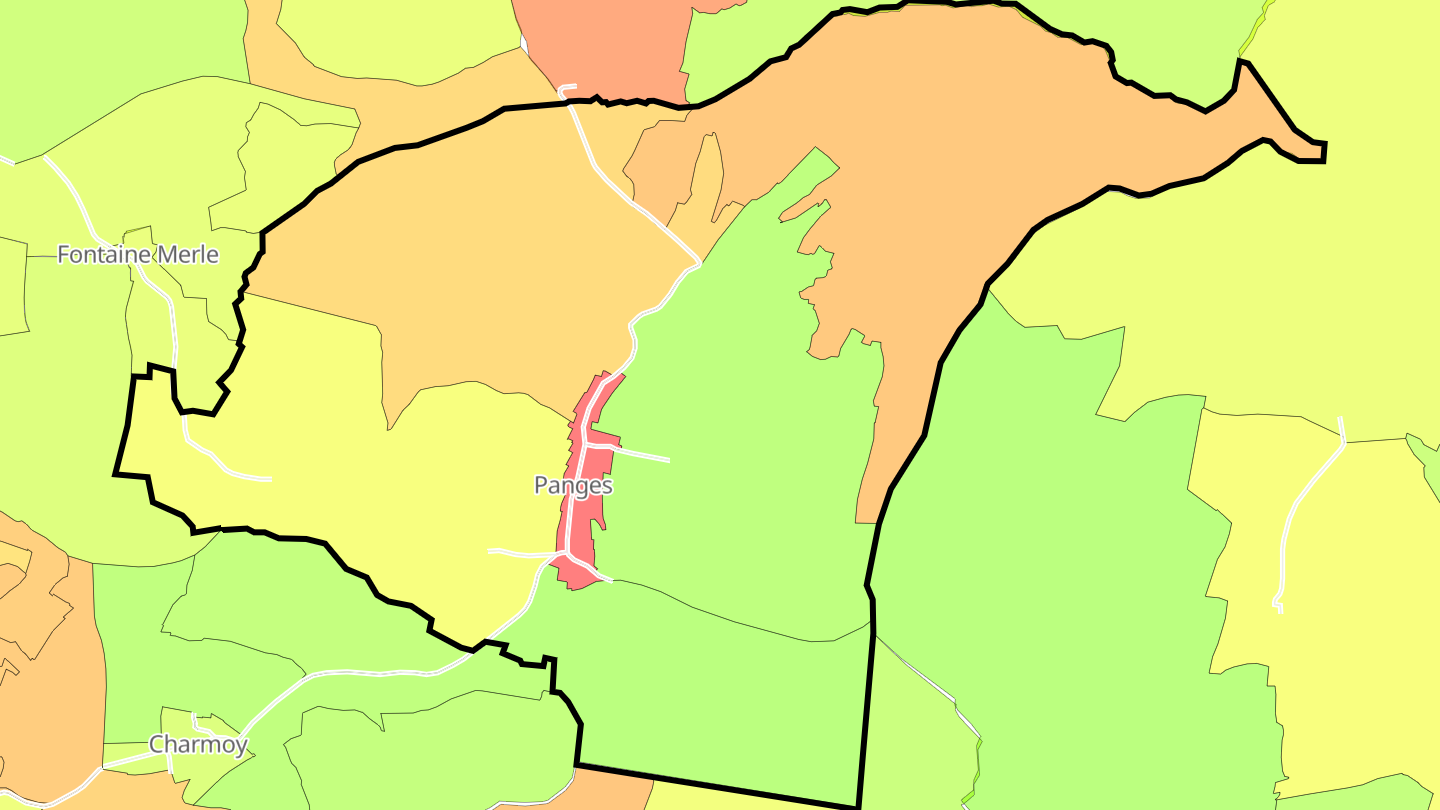 Carte des prix de l'immobilier Panges