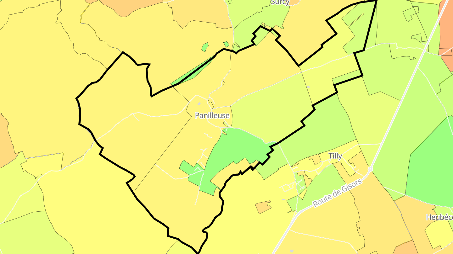 Carte des prix de l'immobilier Panilleuse