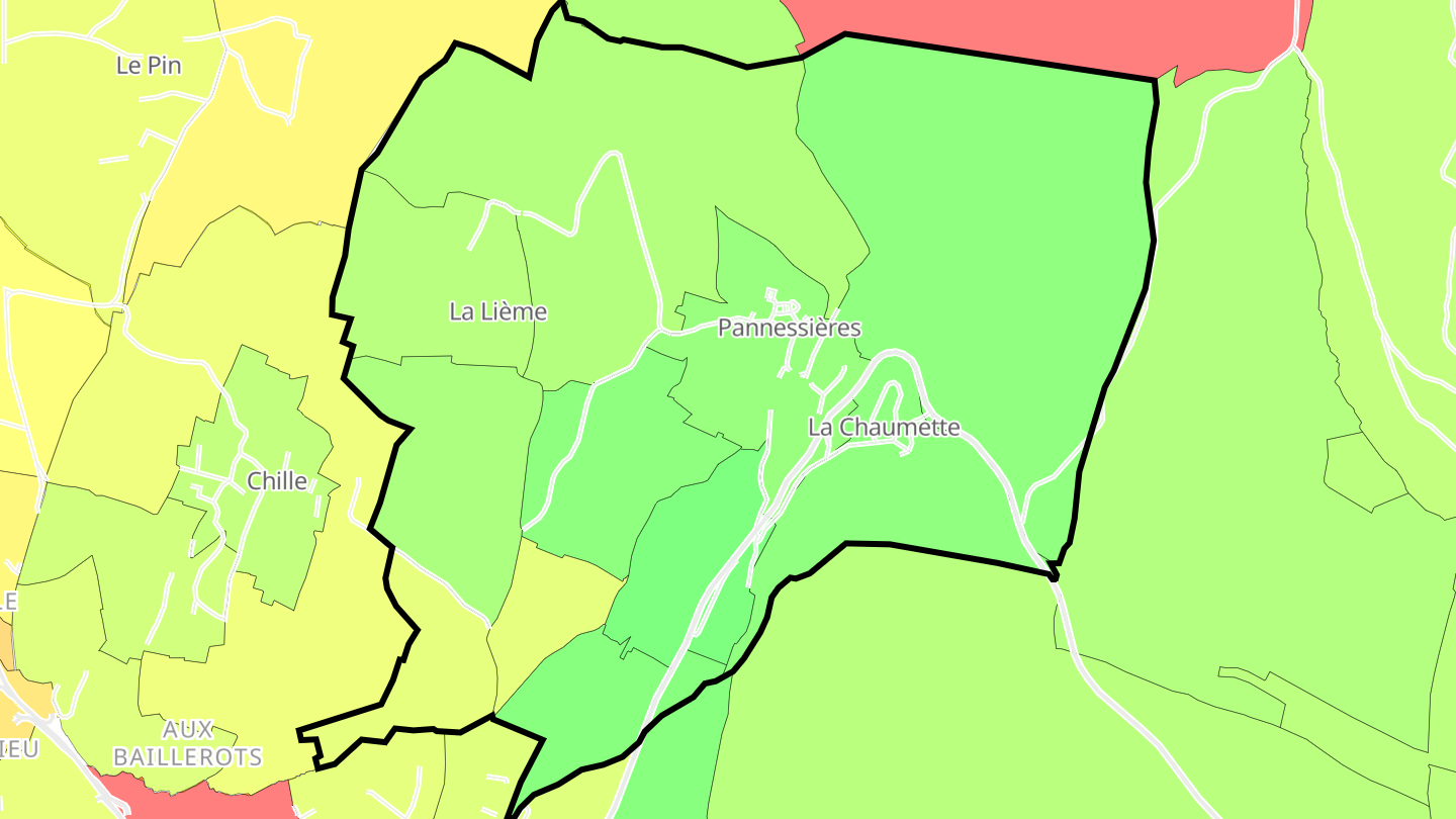 Carte des prix de l'immobilier Pannessières