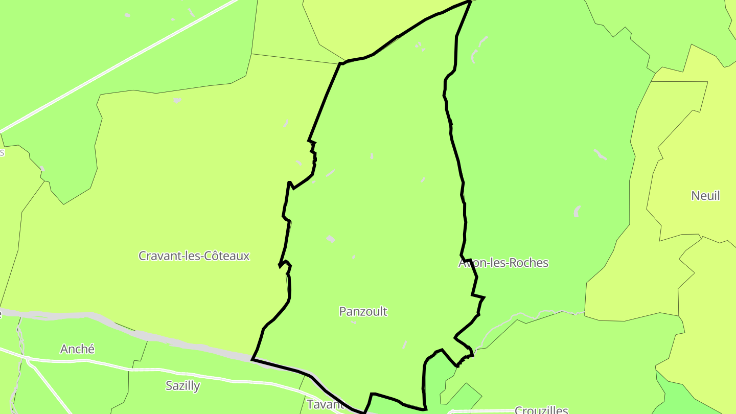 Carte des prix de l'immobilier Panzoult