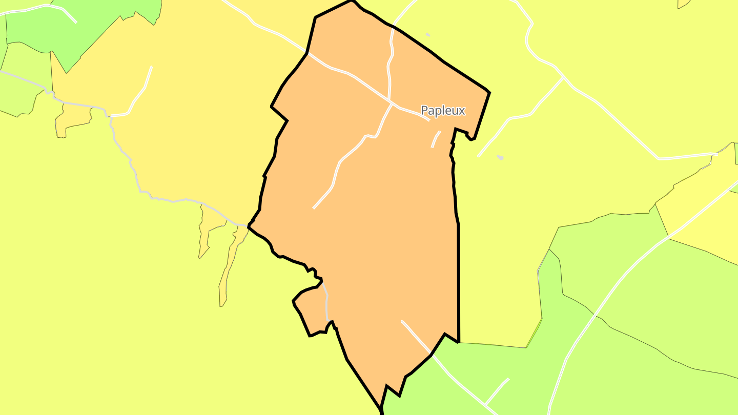 Carte des prix de l'immobilier Papleux