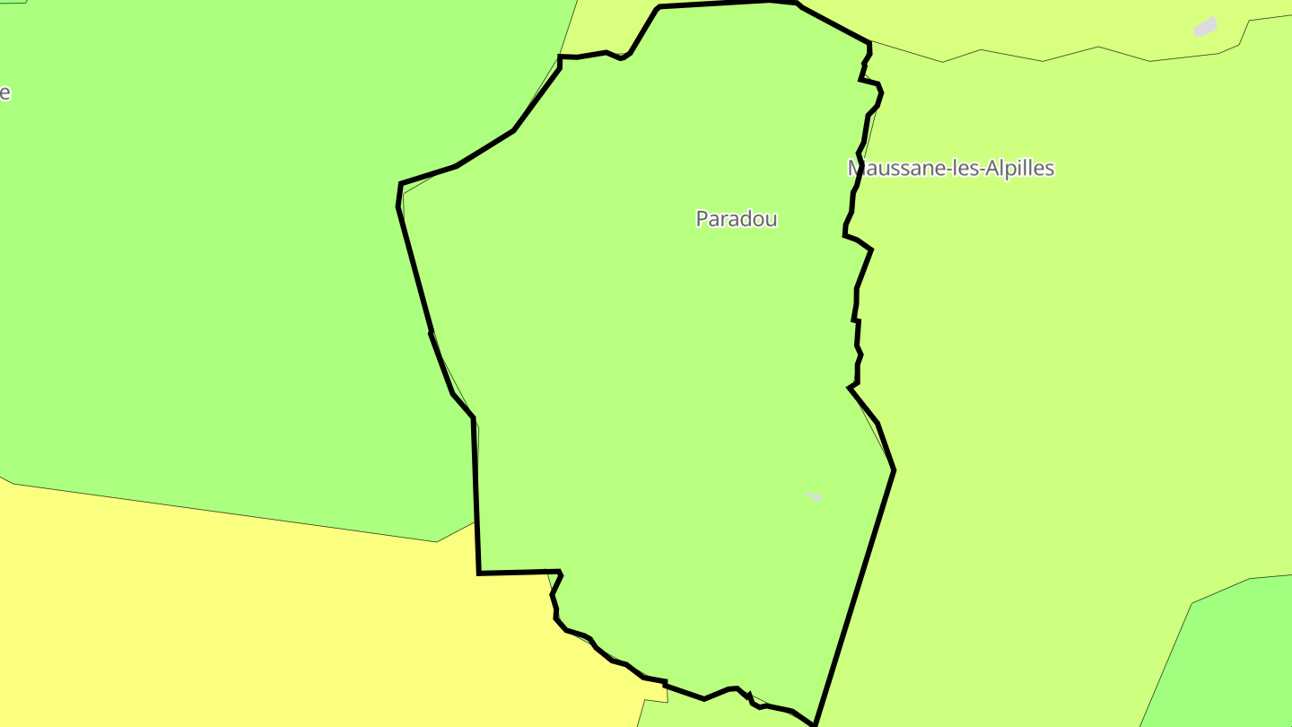 Carte des prix de l'immobilier Paradou
