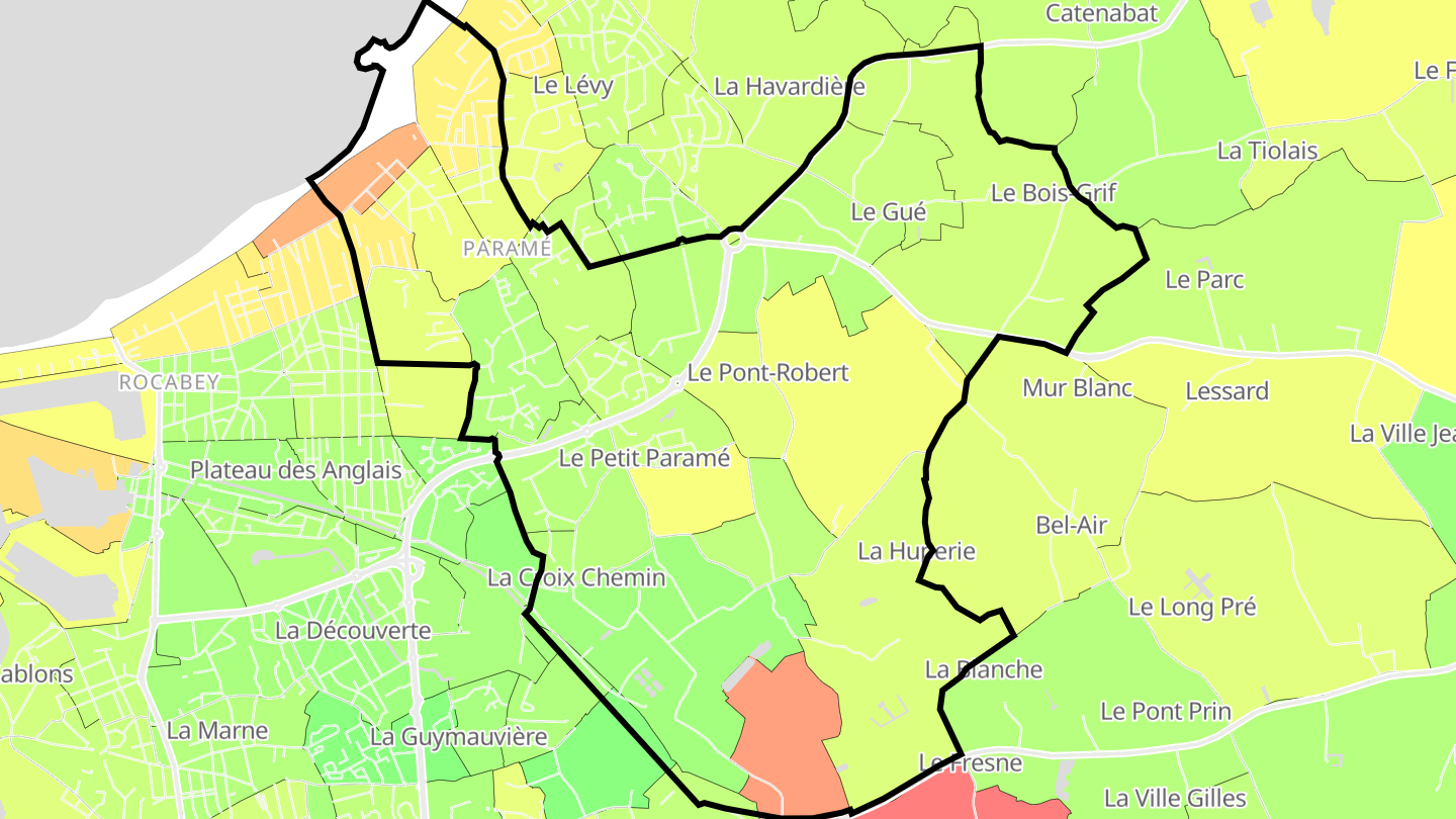 Carte des prix de l'immobilier Paramé