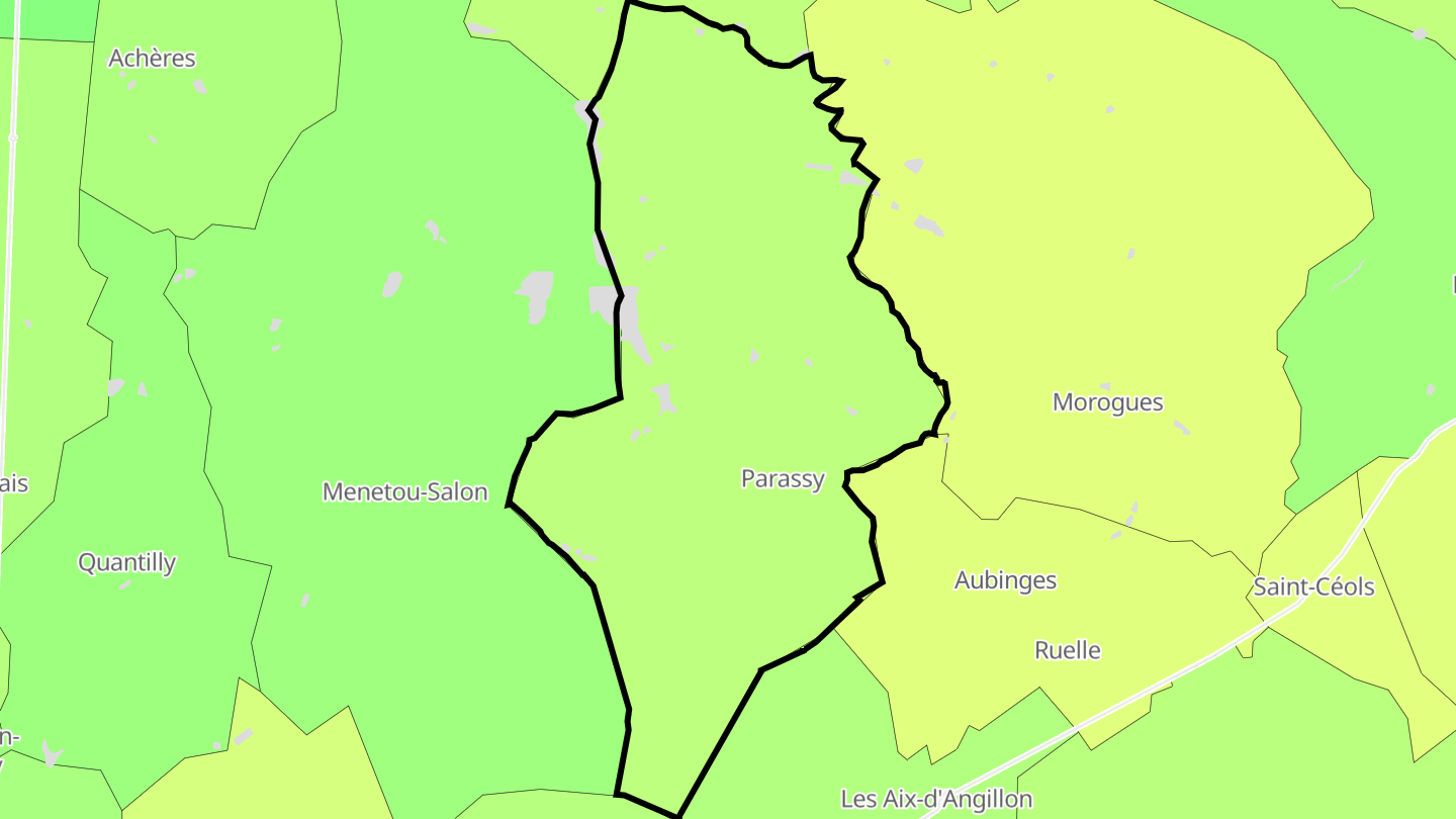 Carte des prix de l'immobilier Parassy