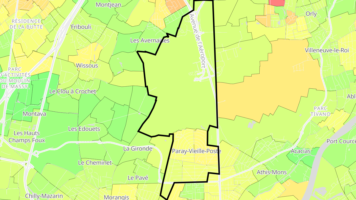 Carte des prix de l'immobilier Paray-Vieille-Poste