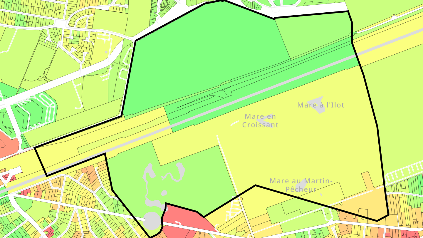 Carte des prix de l'immobilier Parc de la Poudrerie