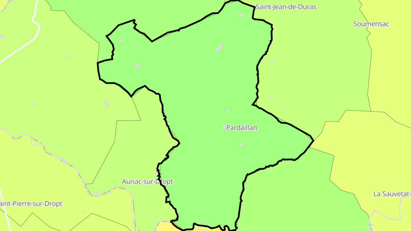 Carte des prix de l'immobilier Pardaillan