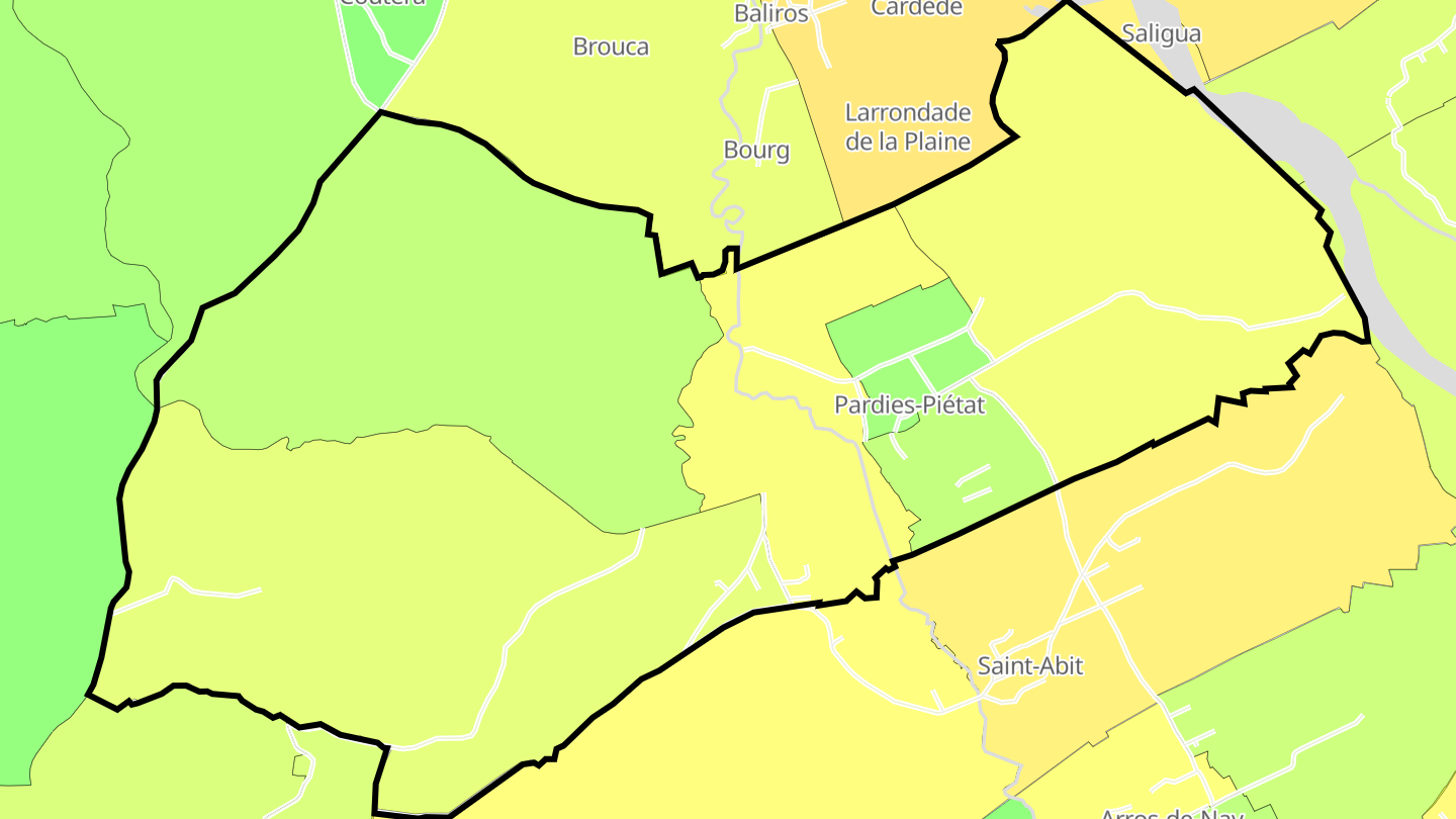 Carte des prix de l'immobilier Pardies-Piétat