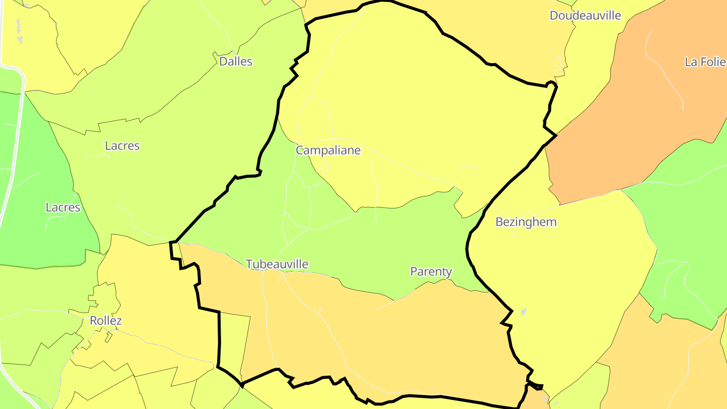 Carte des prix de l'immobilier Parenty