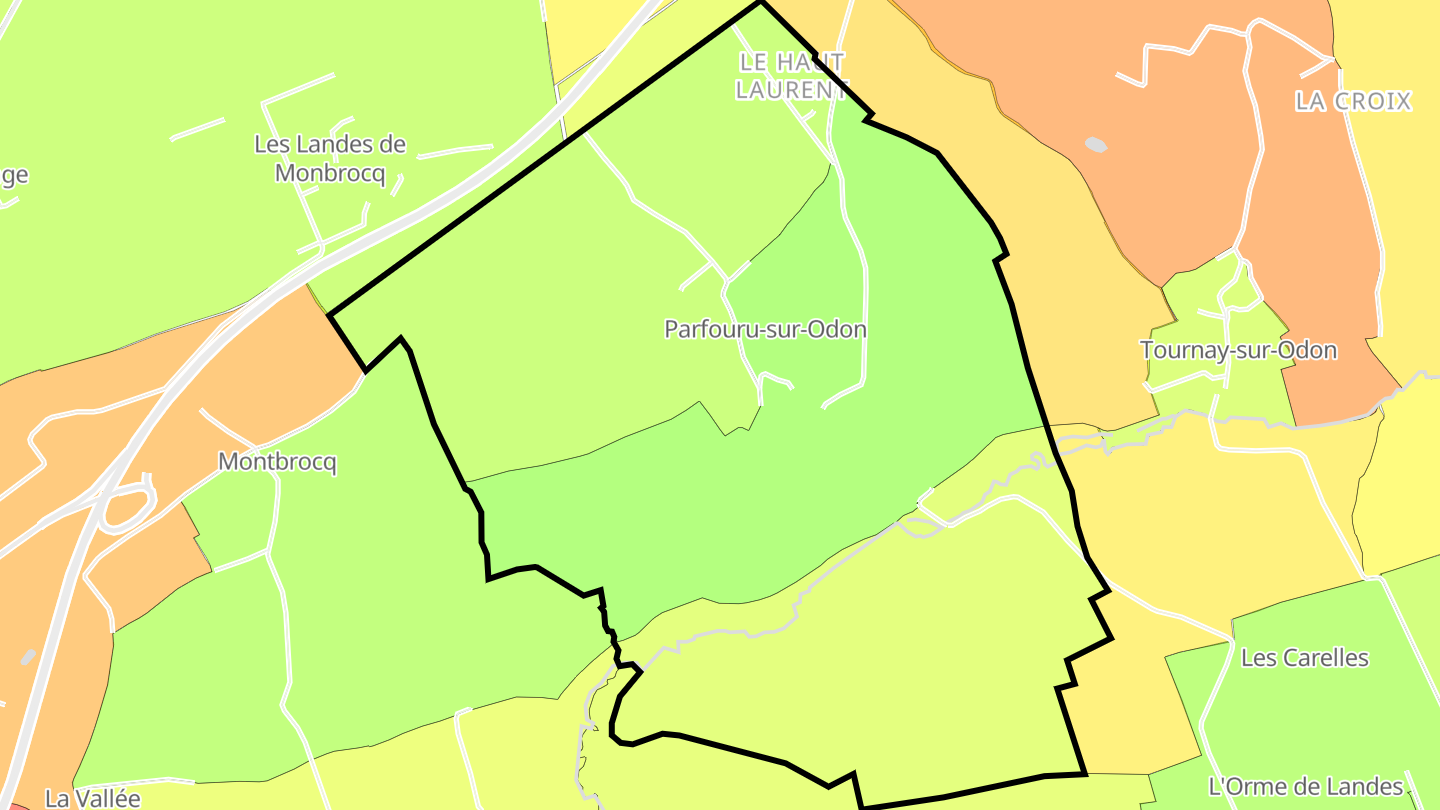 Carte des prix de l'immobilier Parfouru-sur-Odon