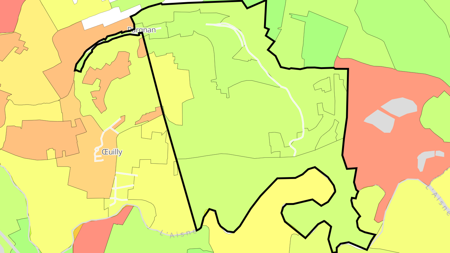 Carte des prix de l'immobilier Pargnan