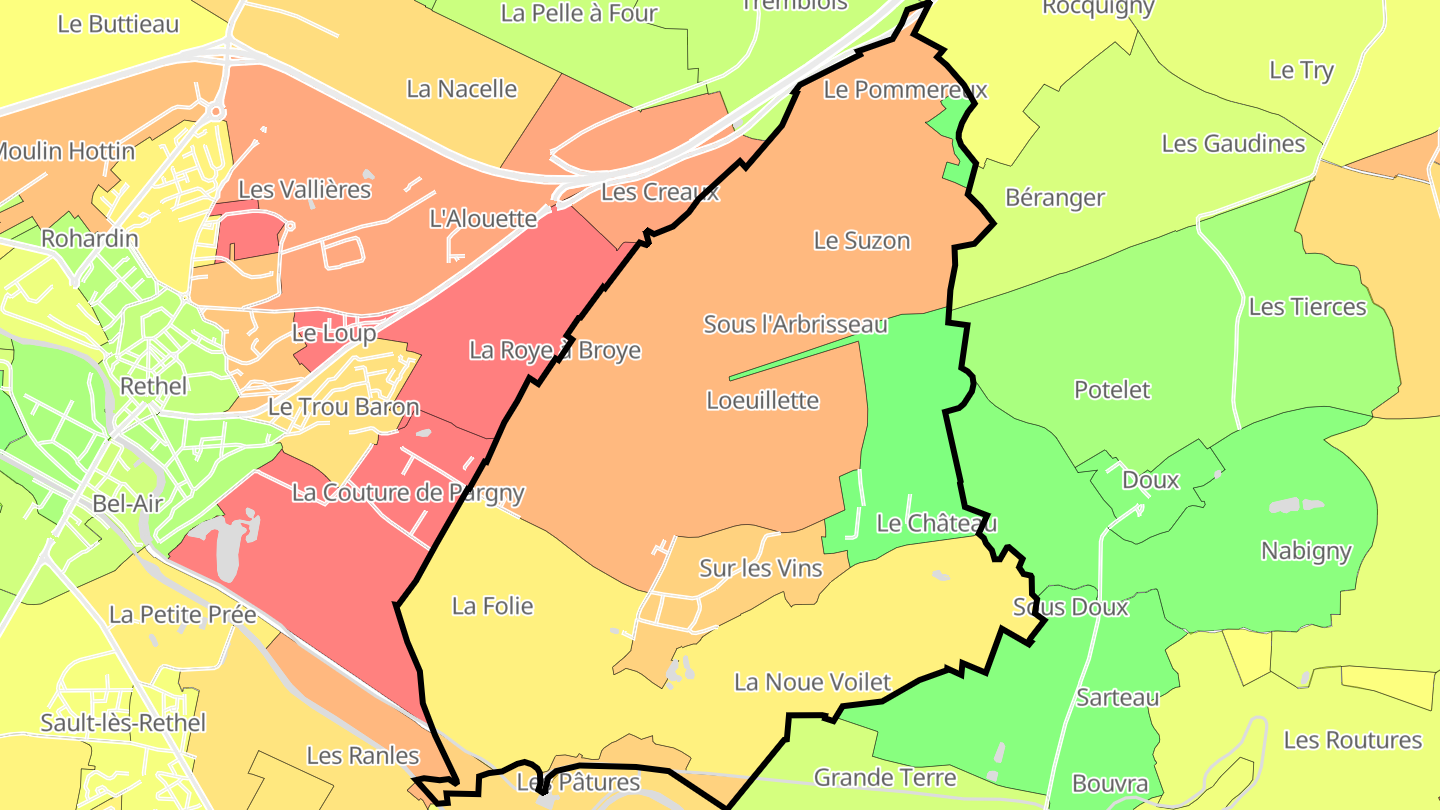Carte des prix de l'immobilier Pargny-Resson