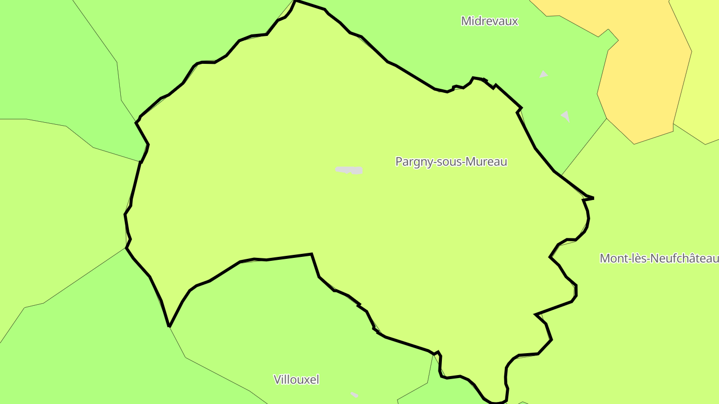 Carte des prix de l'immobilier Pargny-sous-Mureau