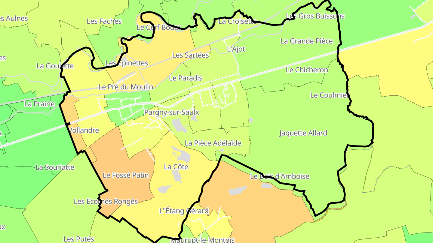 Carte des prix de l'immobilier Pargny-sur-Saulx