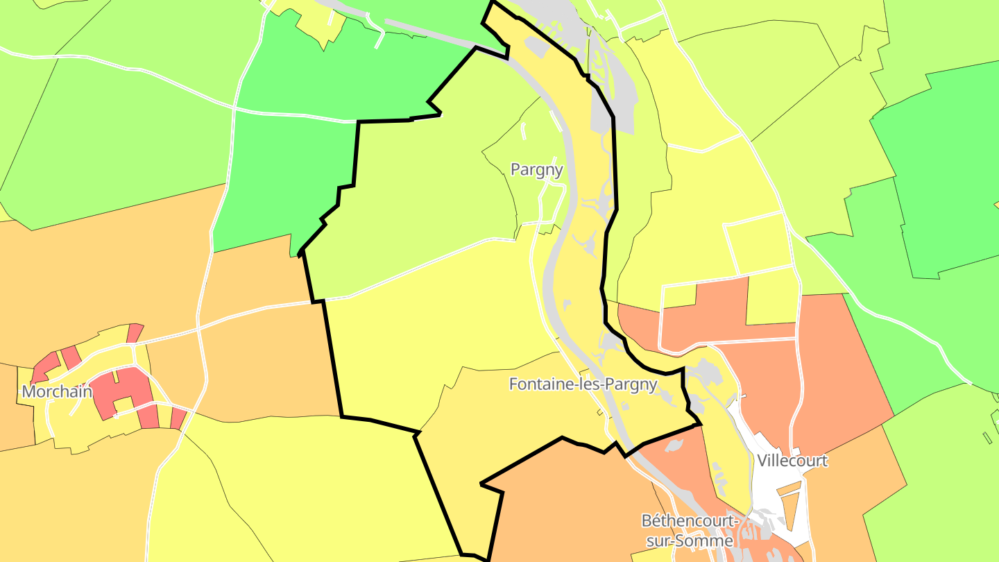 Carte des prix de l'immobilier Pargny