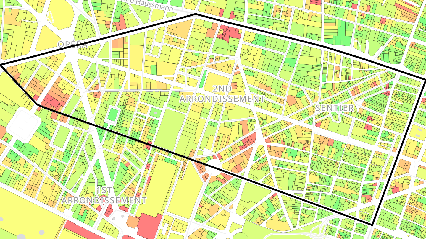 Carte des prix de l'immobilier Paris 2e Arrondissement