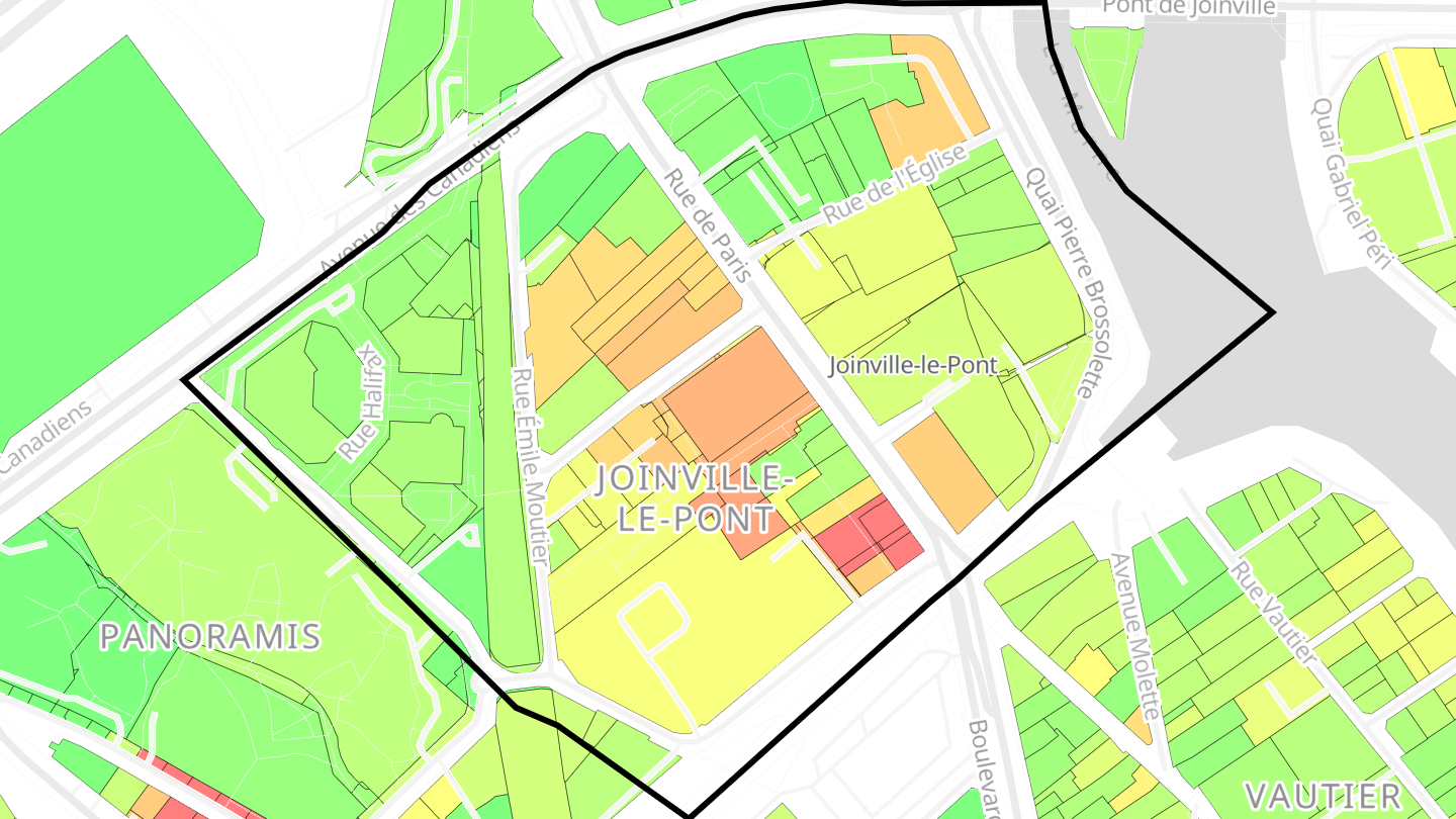 Carte des prix de l'immobilier Paris - Canadiens