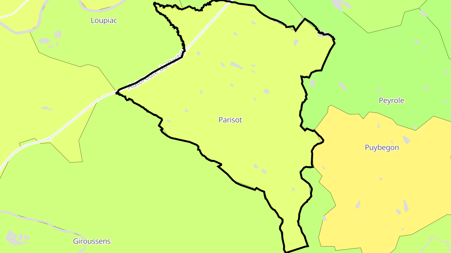 Carte des prix de l'immobilier Parisot