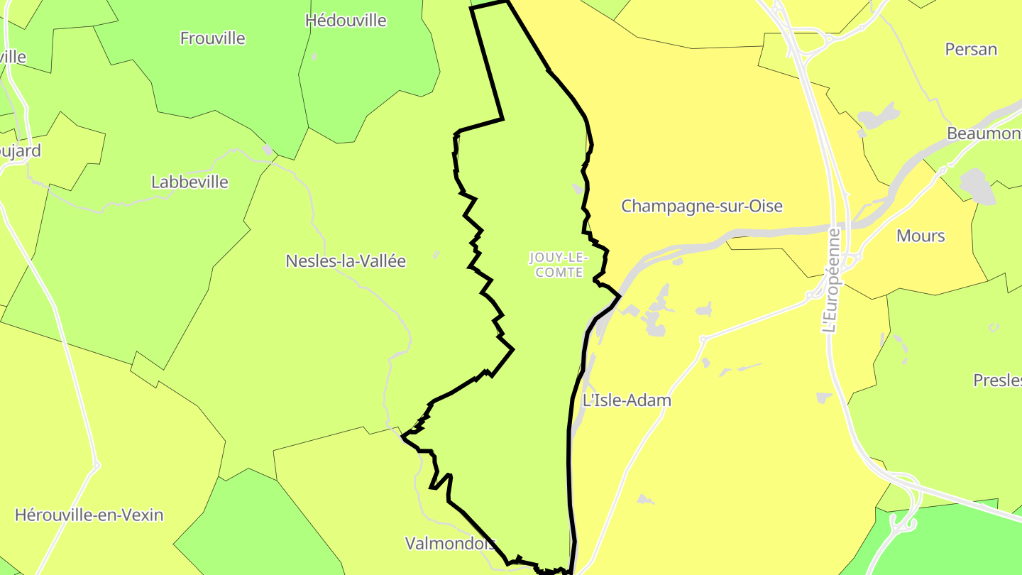 Carte des prix de l'immobilier Parmain