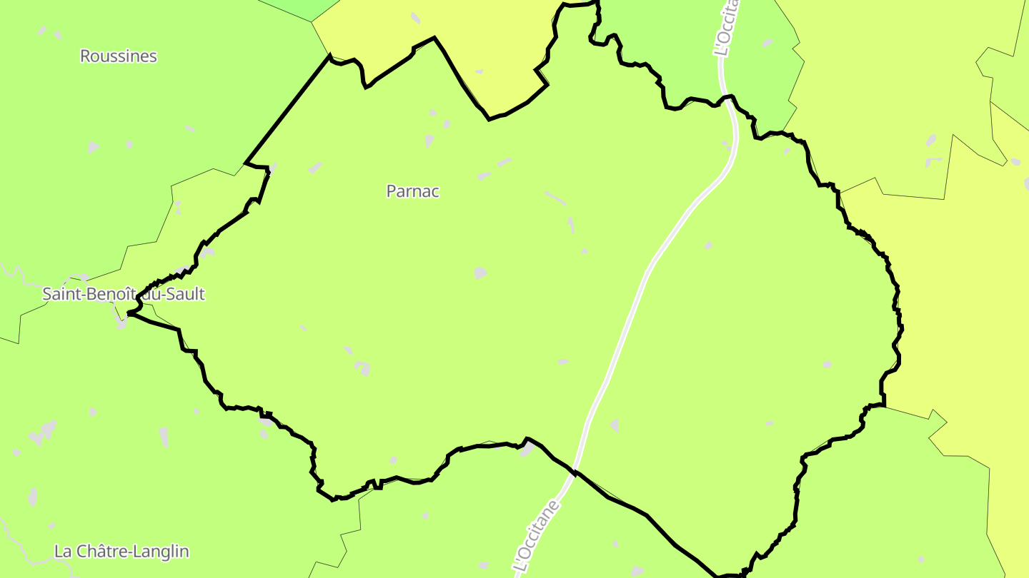 Carte des prix de l'immobilier Parnac