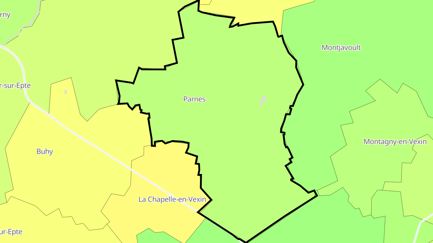 Carte des prix de l'immobilier Parnes