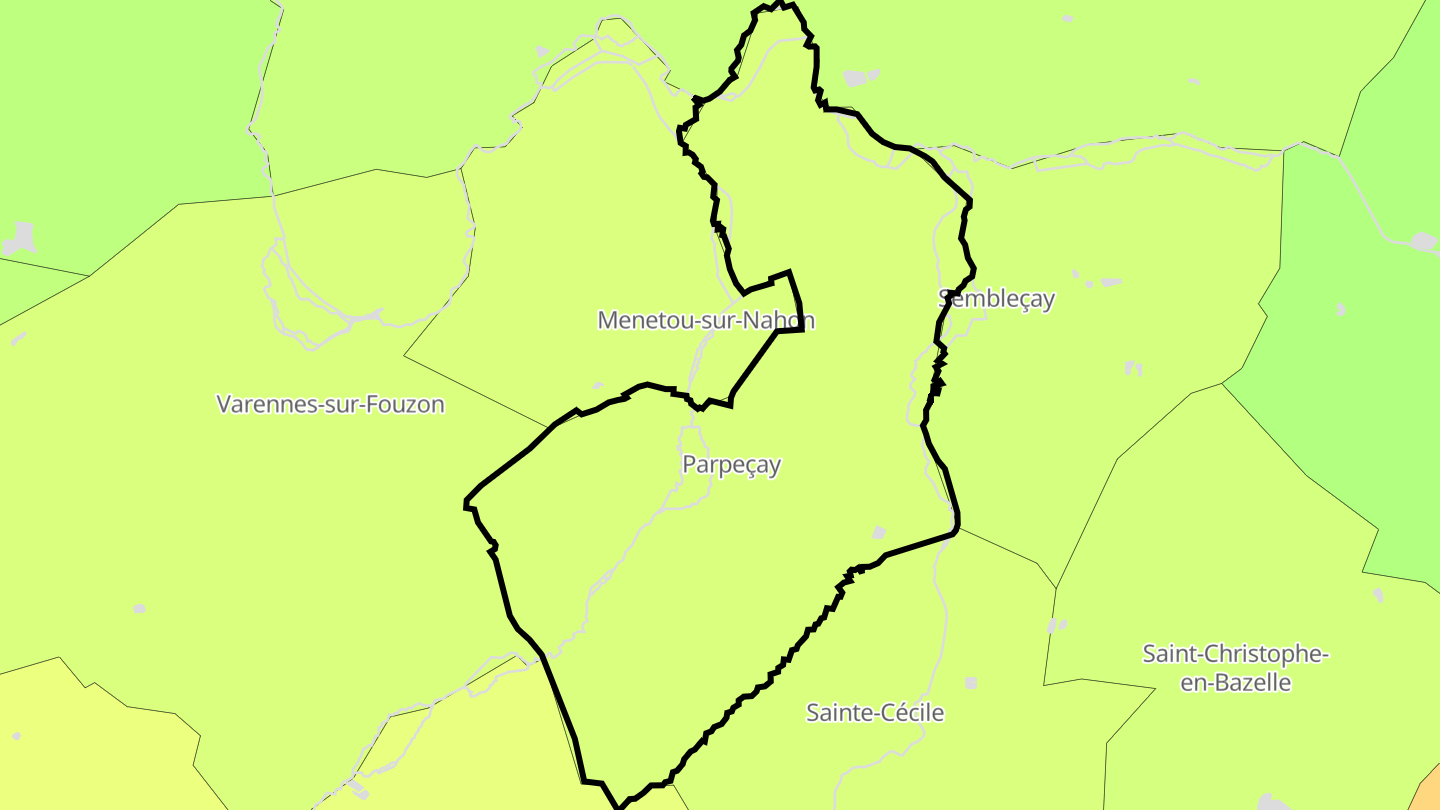 Carte des prix de l'immobilier Parpeçay