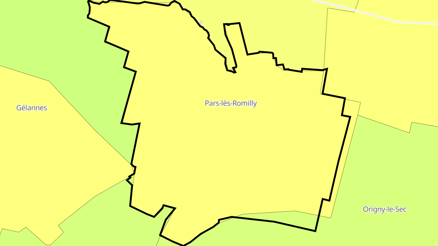Carte des prix de l'immobilier Pars-lès-Romilly