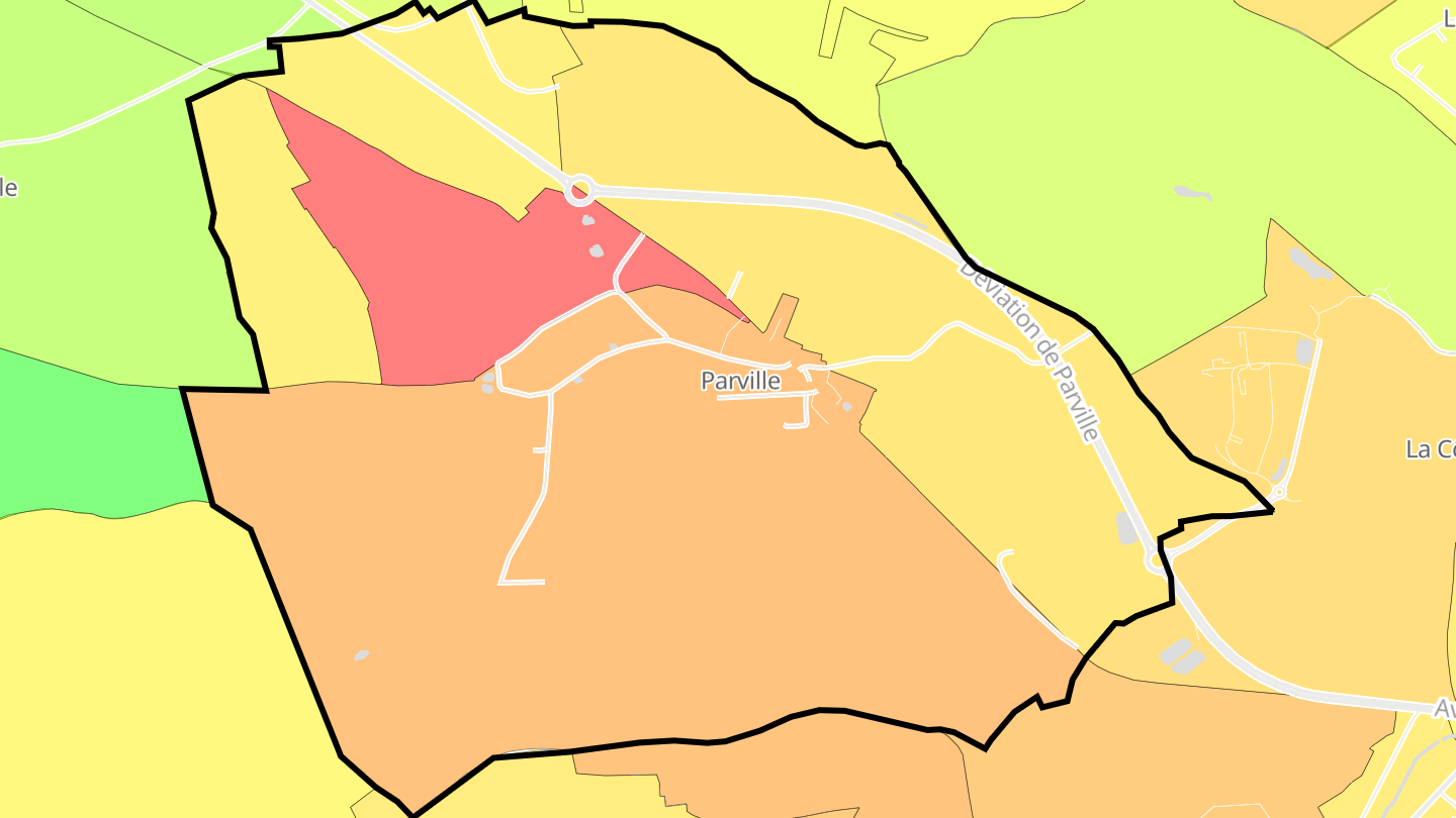 Carte des prix de l'immobilier Parville