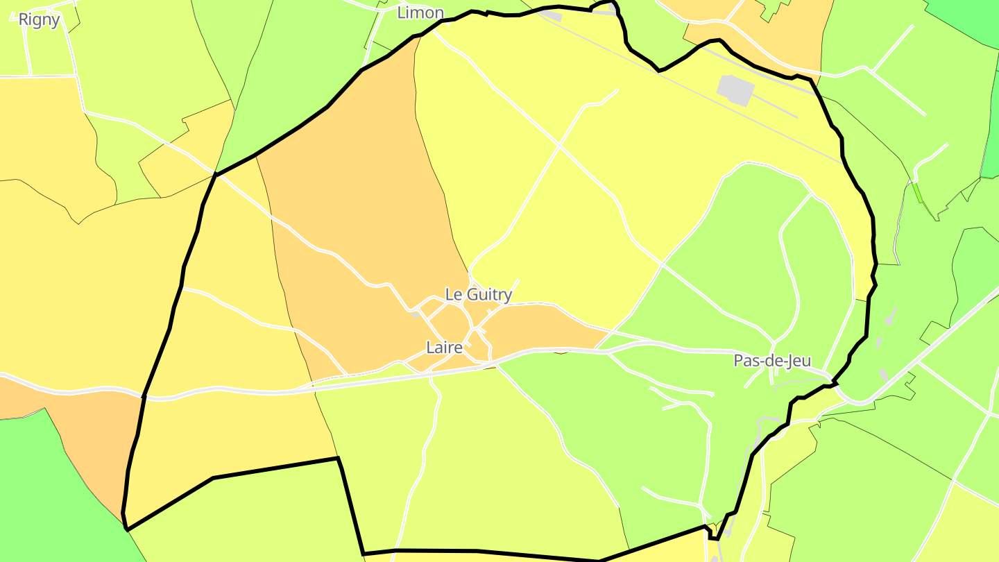 Carte des prix de l'immobilier Pas-de-Jeu