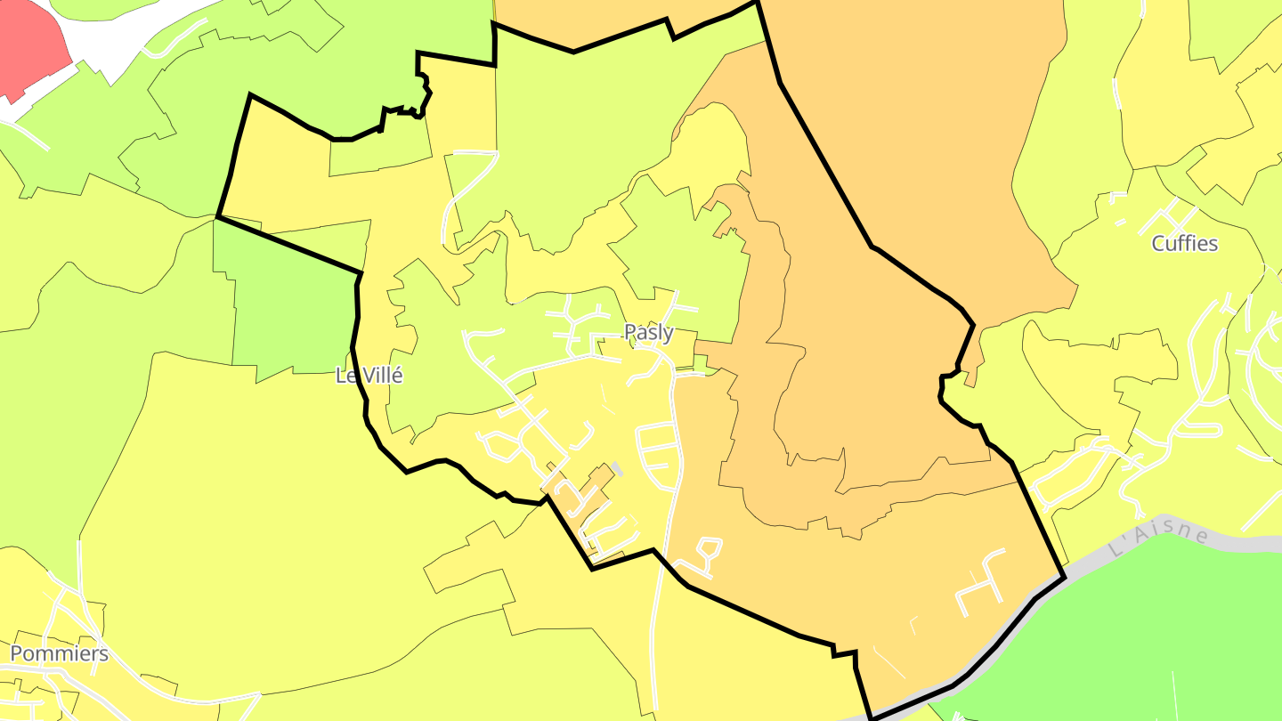 Carte des prix de l'immobilier Pasly