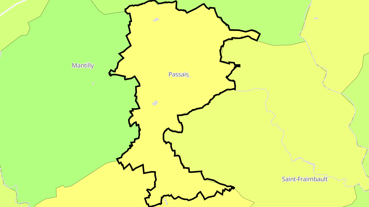 Carte des prix de l'immobilier Passais