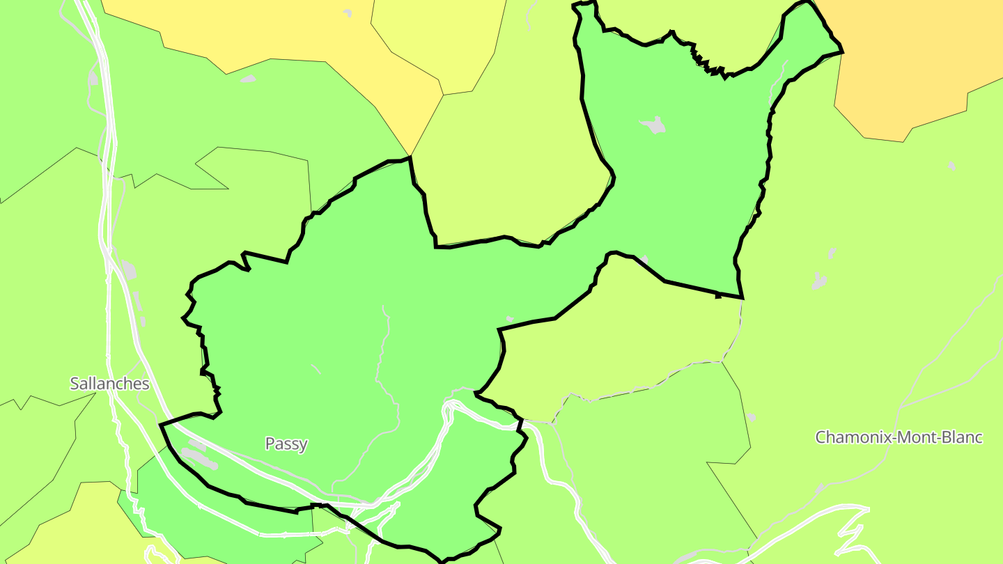 Carte des prix de l'immobilier Passy
