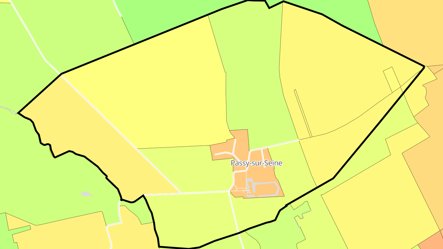 Carte des prix de l'immobilier Passy-sur-Seine