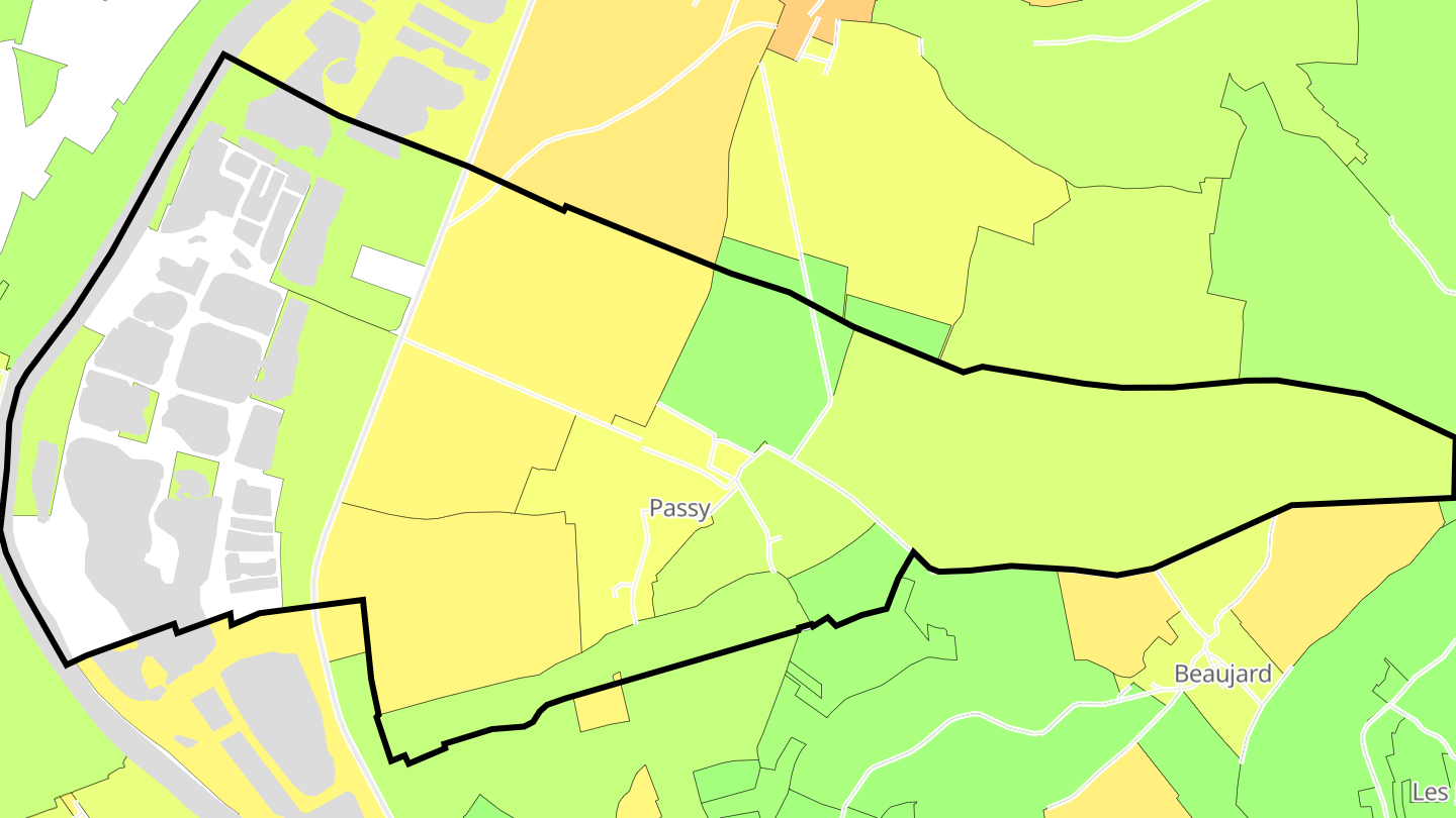 Carte des prix de l'immobilier Passy