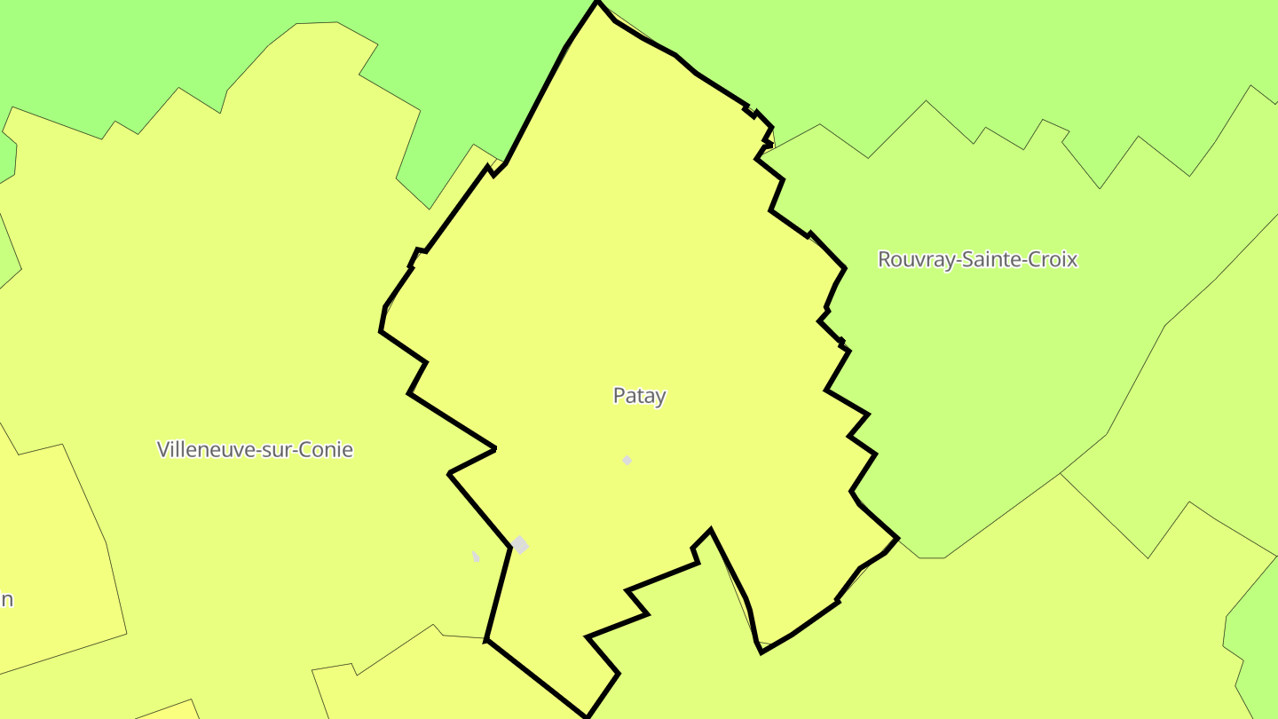Carte des prix de l'immobilier Patay