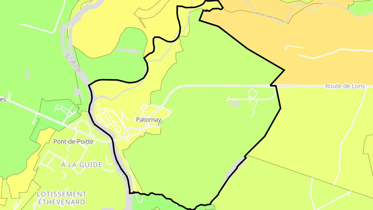 Carte des prix de l'immobilier Patornay