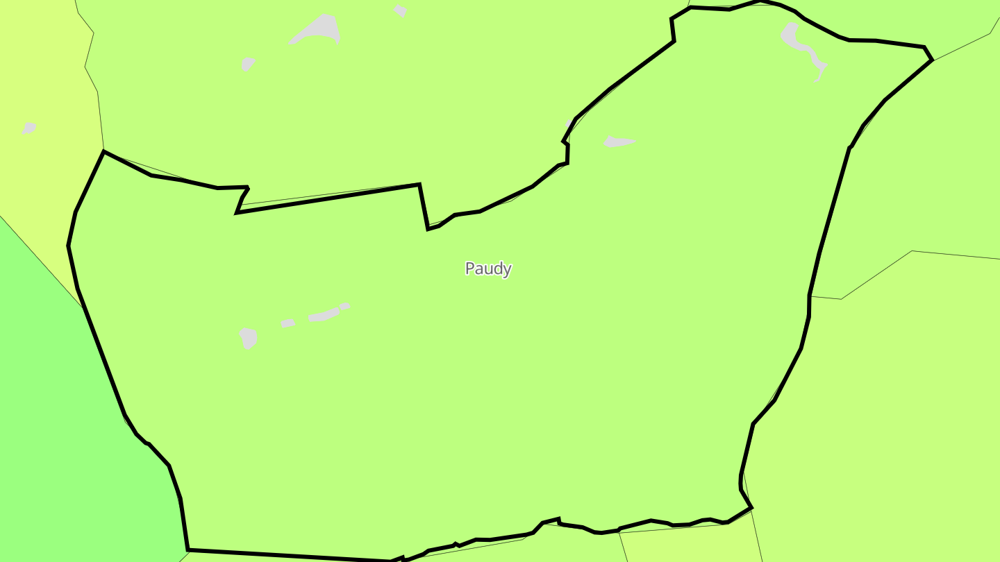 Carte des prix de l'immobilier Paudy