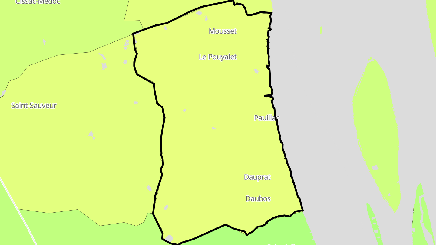 Carte des prix de l'immobilier Pauillac